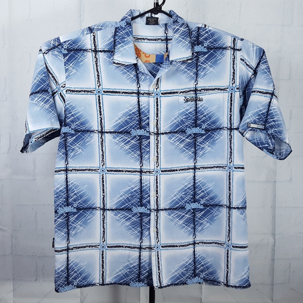 SouthPole Mens XL Blue  Short Sleeve Shirt